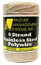 6 Strand Stainless Steel Polywire - 660'
